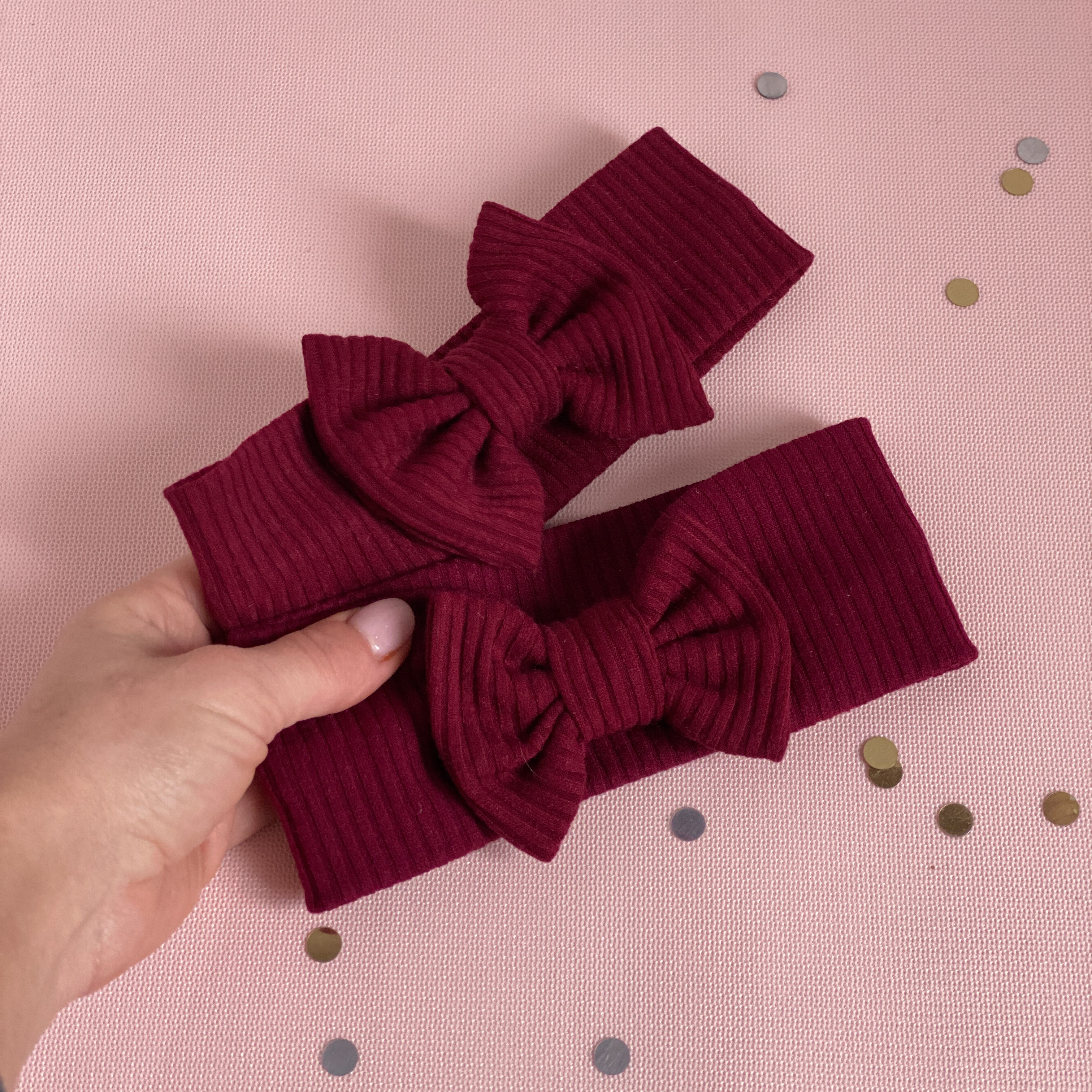Повʼязка бантик Бордо🎀